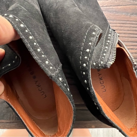 Lucky Brand Black Suede studded booties - Picture 8 of 8